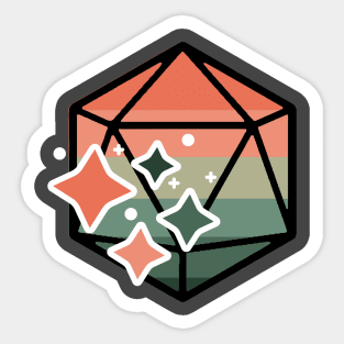 Retro Sparkling D20 Sticker